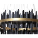 Icarus LED Matte Black / Gold / Silver Chandelier Ceiling Light, Large